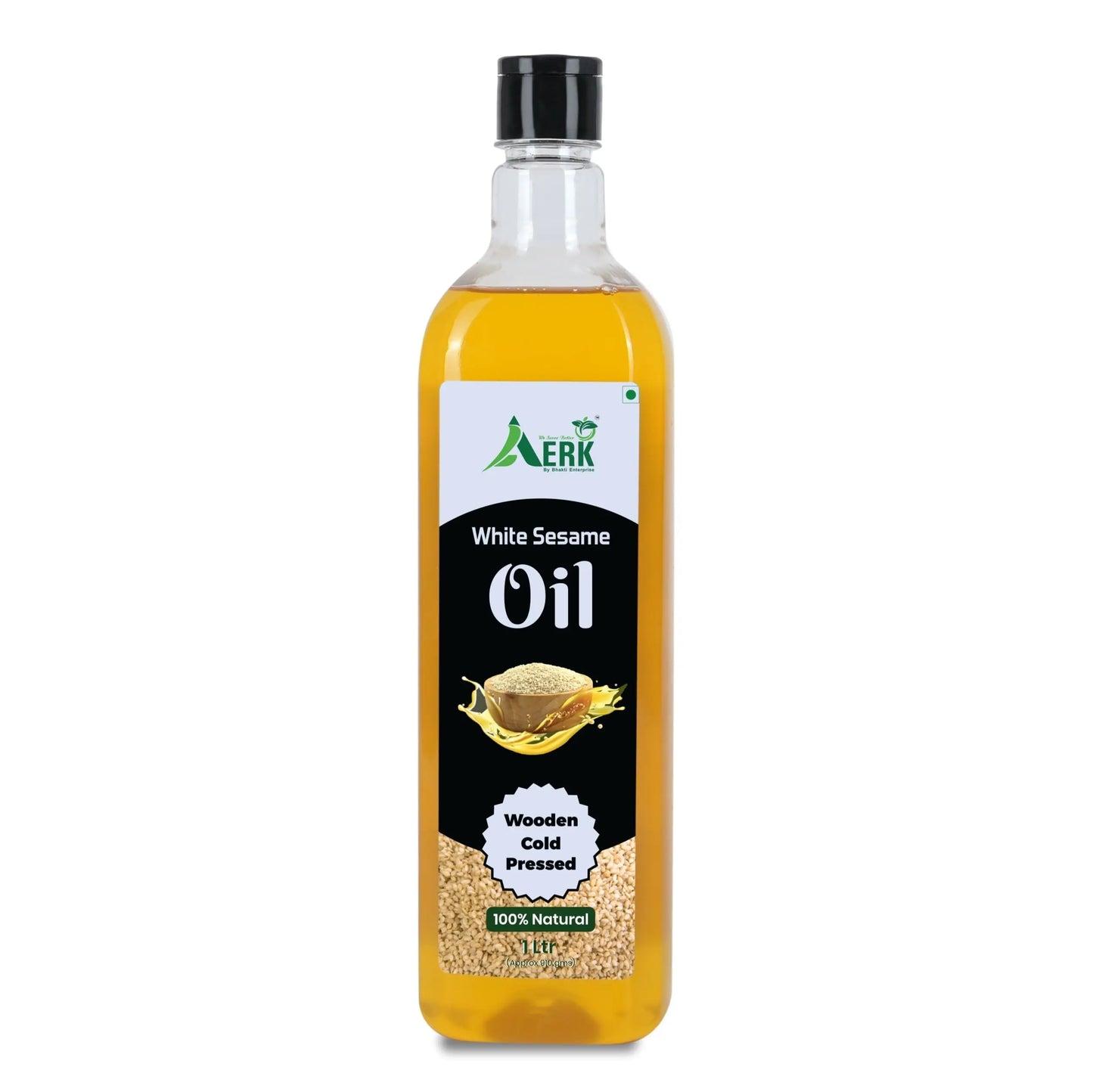 Wooden cold pressed White Sesame Oil Bhakti Oils 1-Ltr