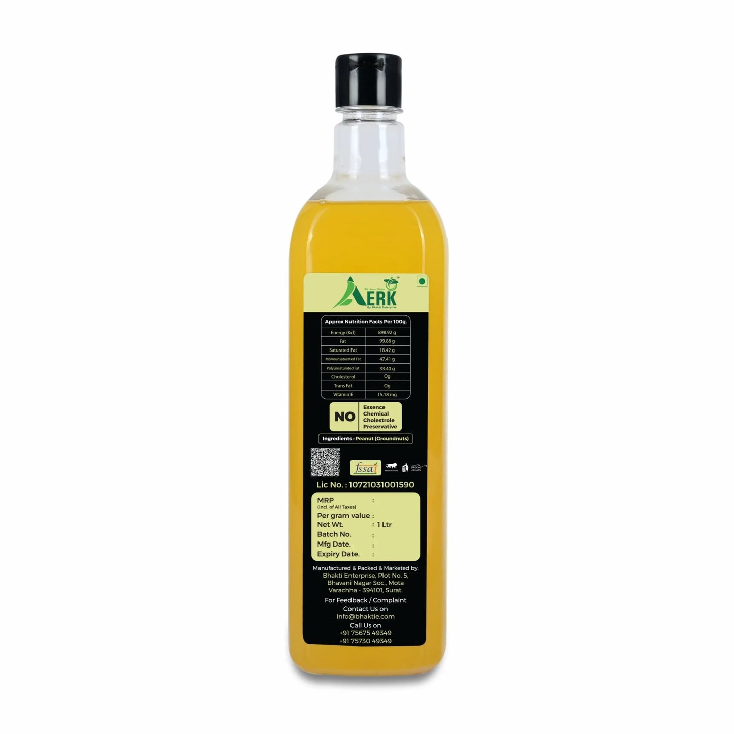 Wooden Cold Pressed Peanut oil - Bhakti Oils cooking oils