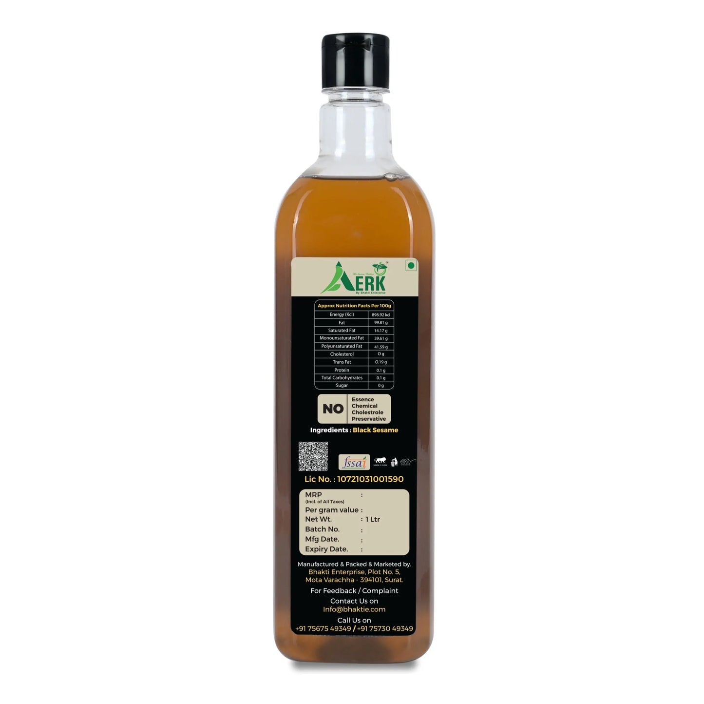 Wooden Cold Pressed Black Sesame Oil Bhakti oils