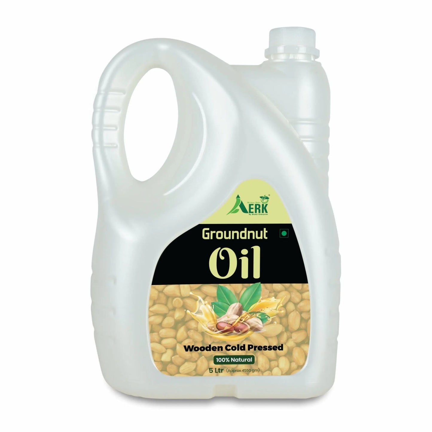 Wooden Cold Pressed Peanut oil - Bhakti Oils cooking oils 5-Ltr
