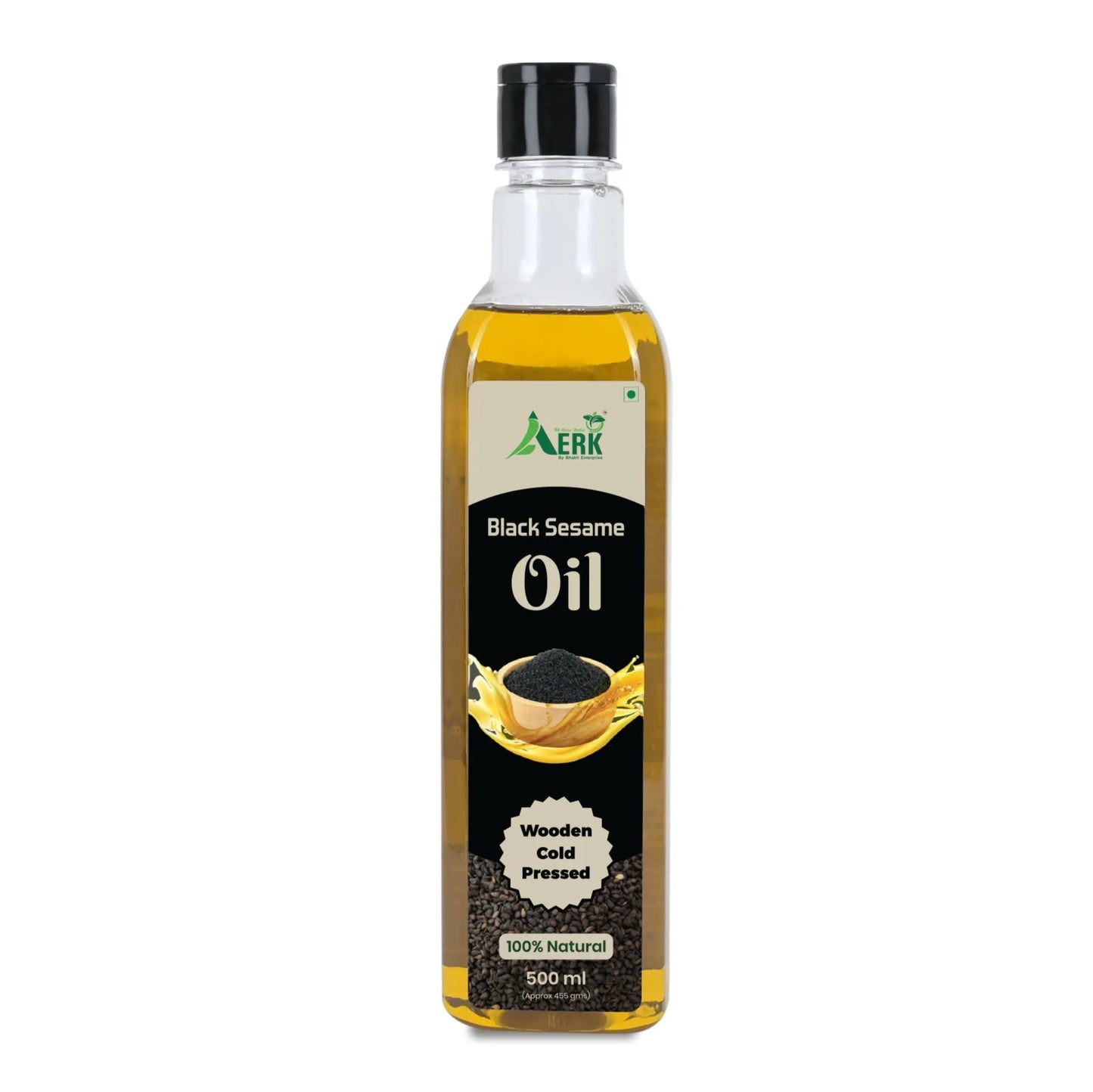 Wooden Cold Pressed Black Sesame Oil Bhakti oils 500-ml