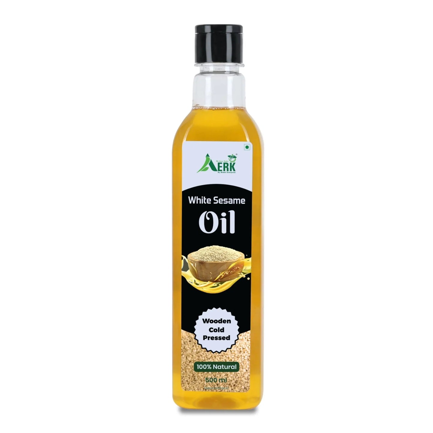 Wooden cold pressed White Sesame Oil Bhakti Oils 500-ml