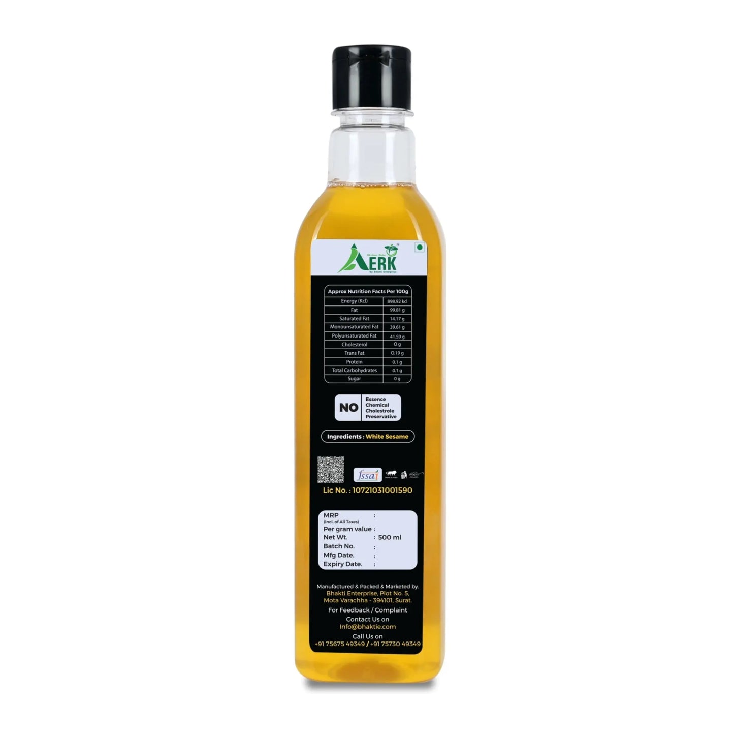 Wooden cold pressed White Sesame Oil Bhakti Oils