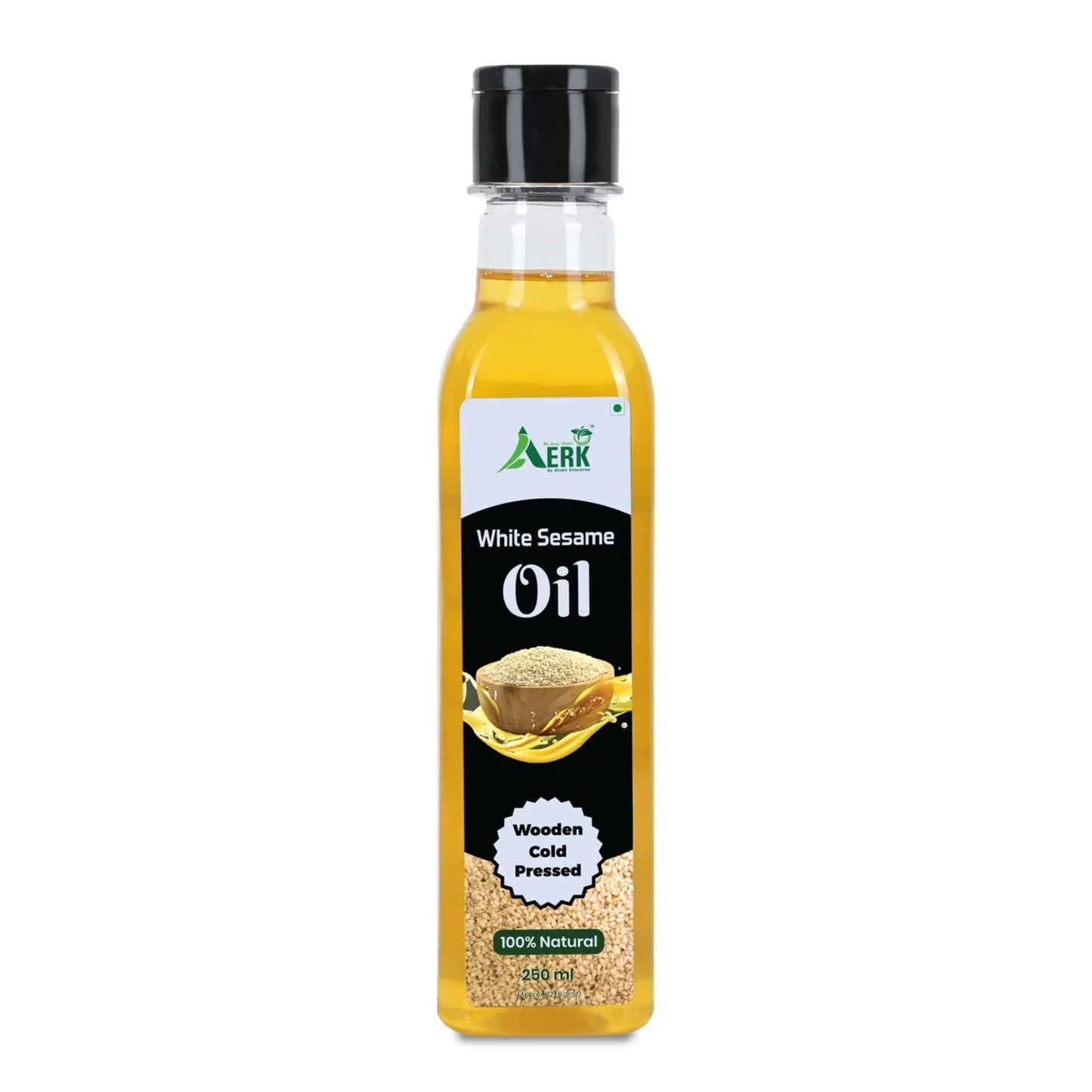 Wooden cold pressed White Sesame Oil Bhakti Oils 250-ml