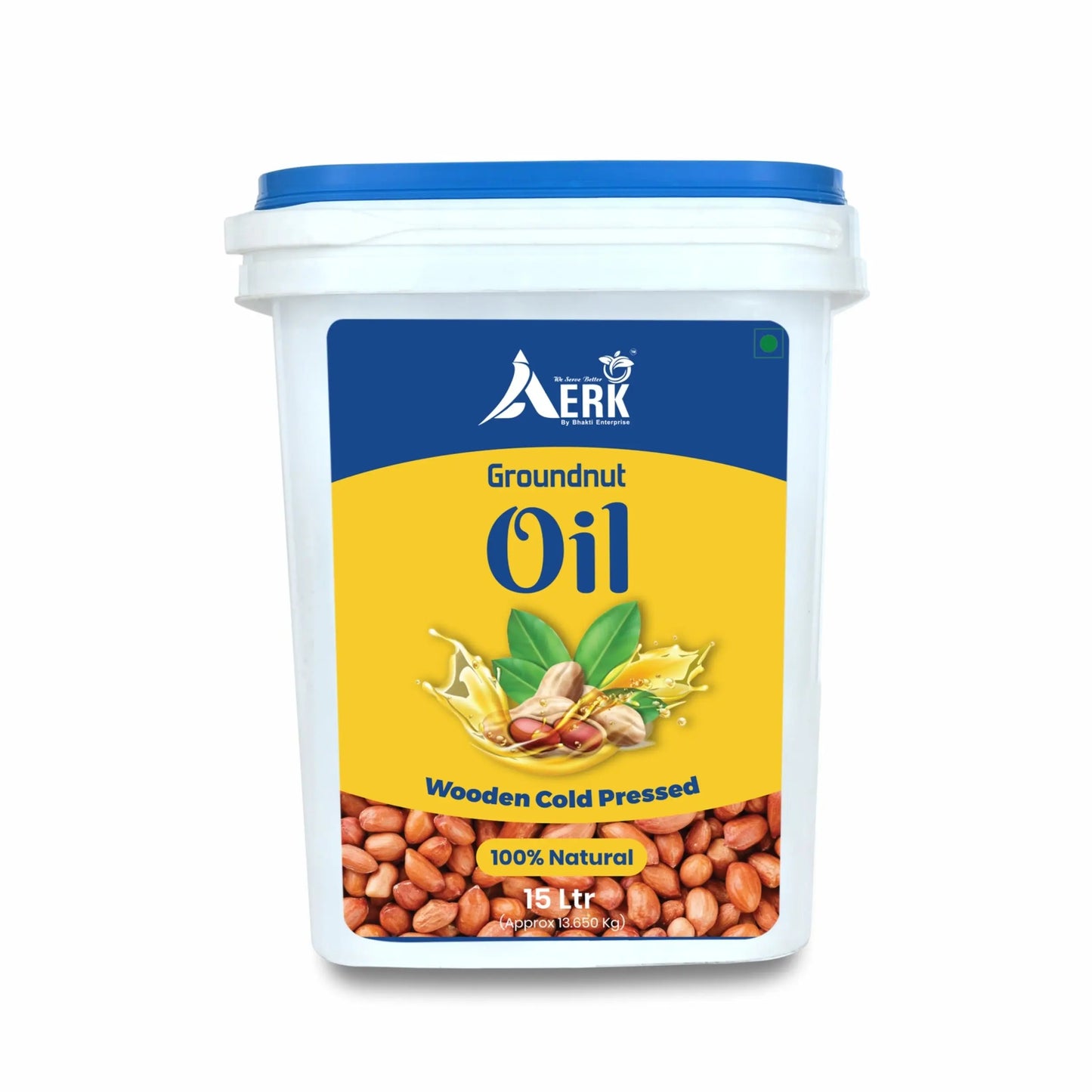 Wooden Cold Pressed Peanut oil - Bhakti Oils cooking oils 15-Ltr
