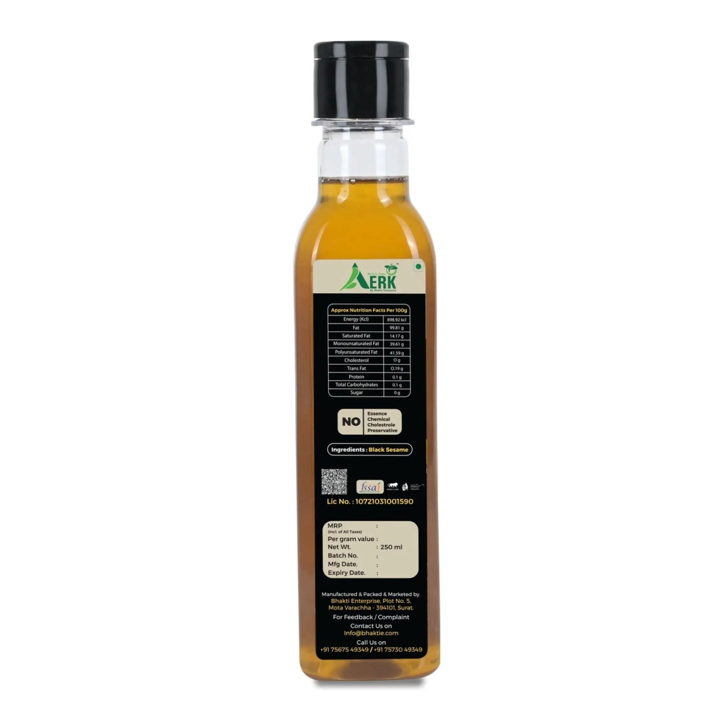 Wooden Cold Pressed Black Sesame Oil Bhakti oils