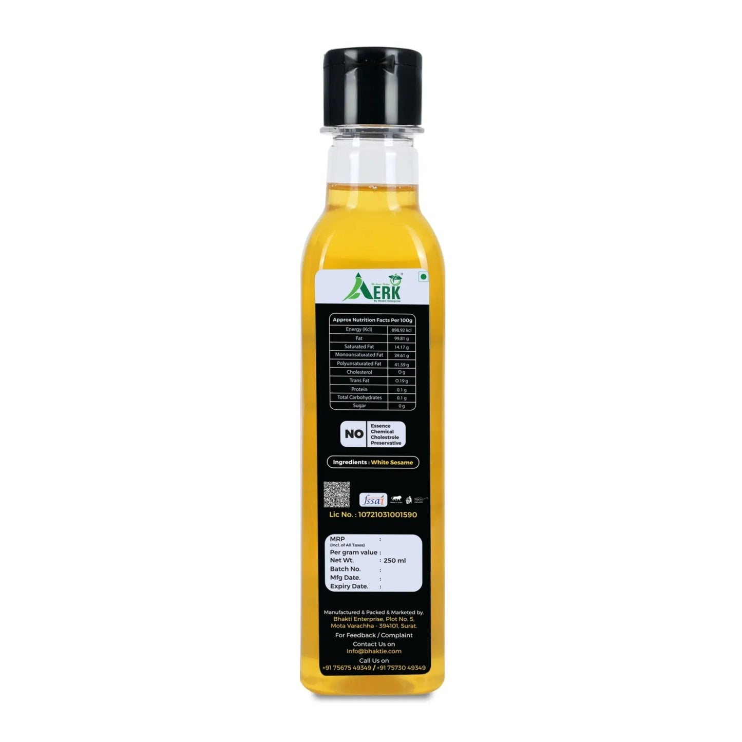 Wooden cold pressed White Sesame Oil Bhakti Oils