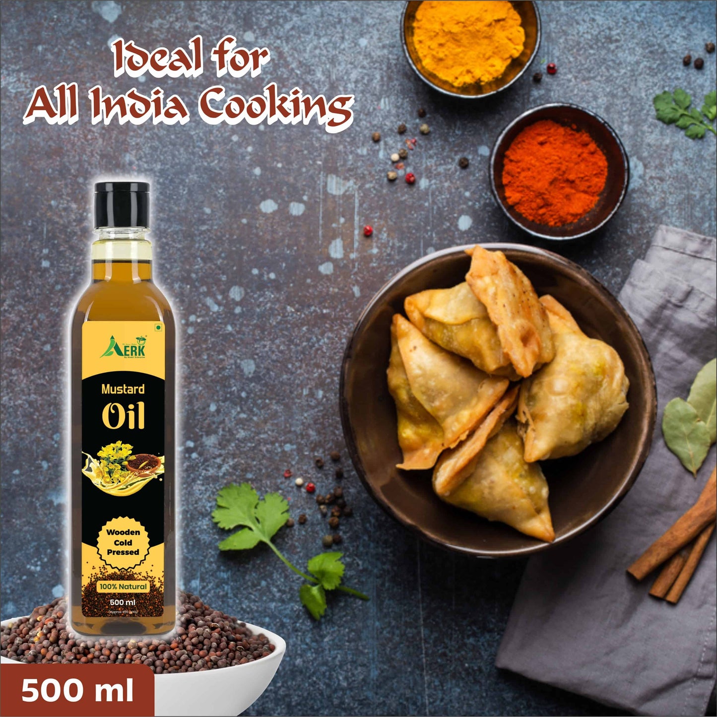 Wooden cold pressed Mustard Oil