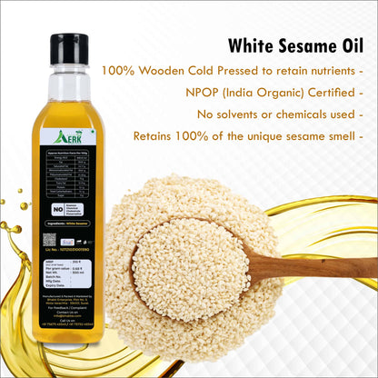 Wooden cold pressed White Sesame Oil