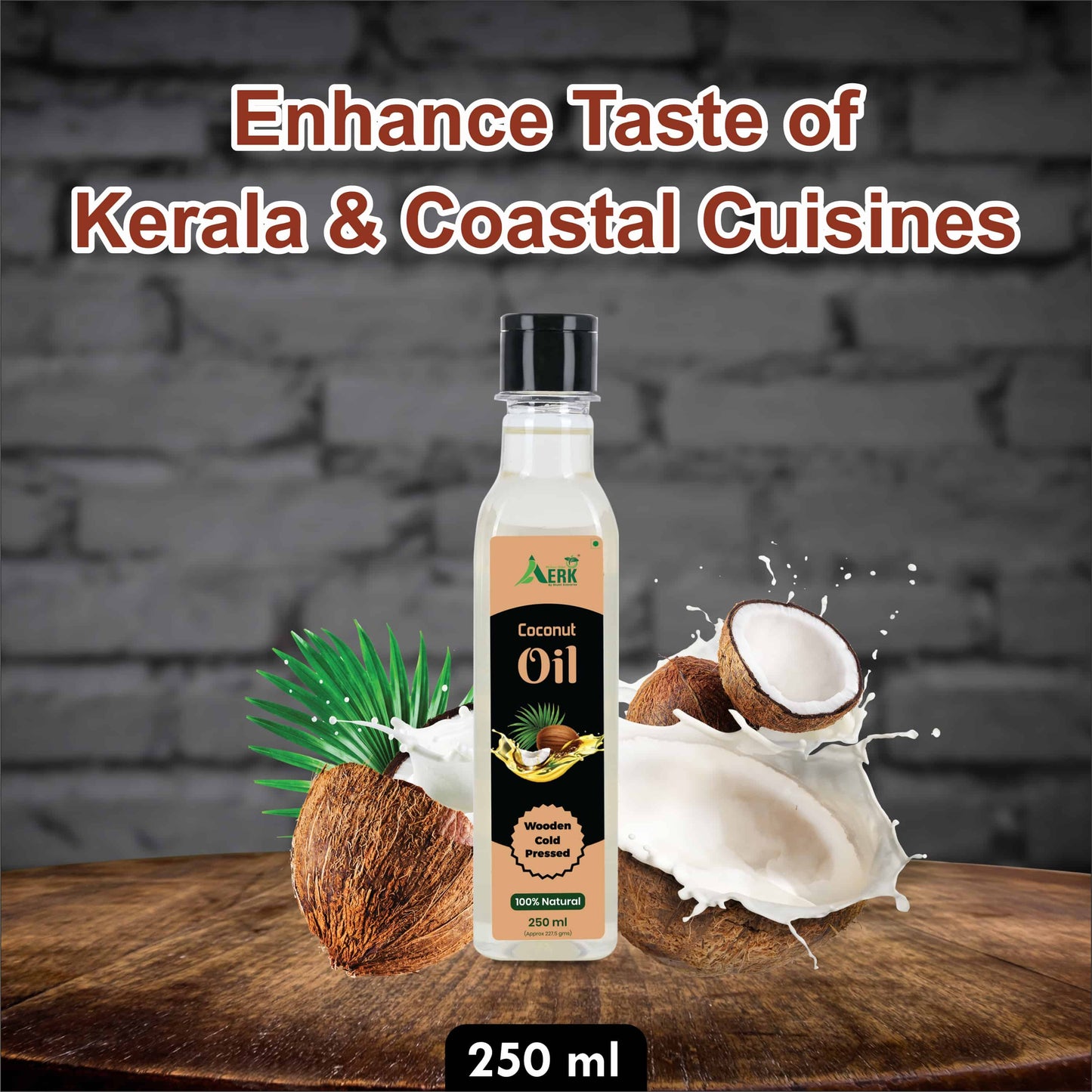 Premium Wooden Cold Pressed Coconut Oil