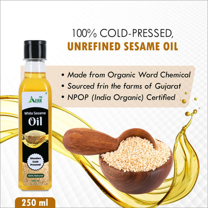 Wooden cold pressed White Sesame Oil