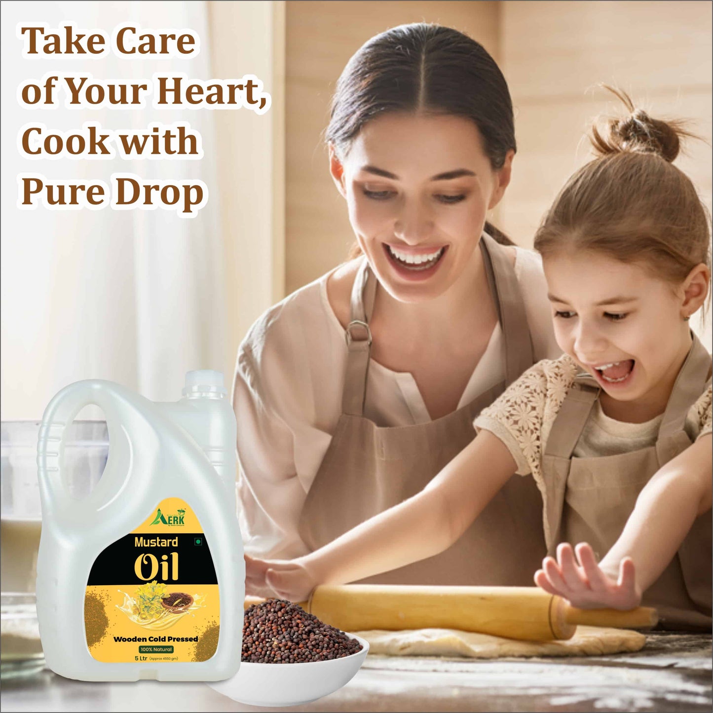 Wooden cold pressed Mustard Oil