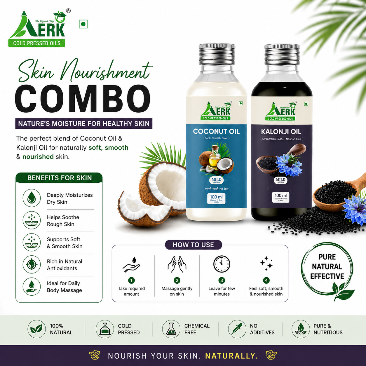 Coconut Oil & Kalonji Oil Hair Care Combo