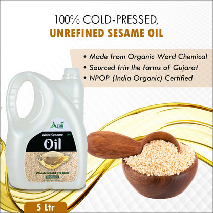 Wooden cold pressed White Sesame Oil