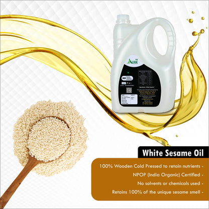 Wooden cold pressed White Sesame Oil