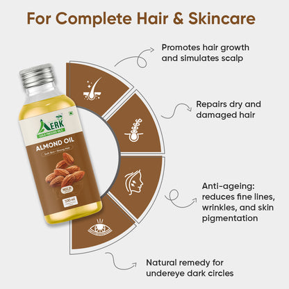Natural Wooden Cold Pressed Almond Oil - 100 ML