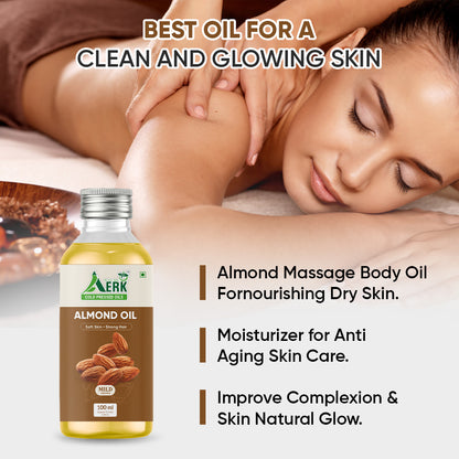 Natural Wooden Cold Pressed Almond Oil - 100 ML