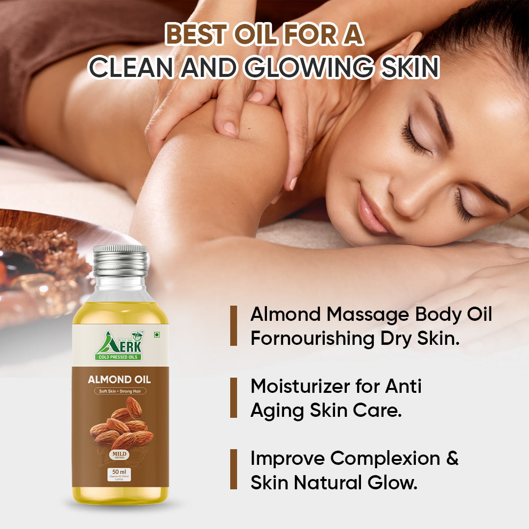 Natural Wooden Cold Pressed Almond Oil - 50 ML