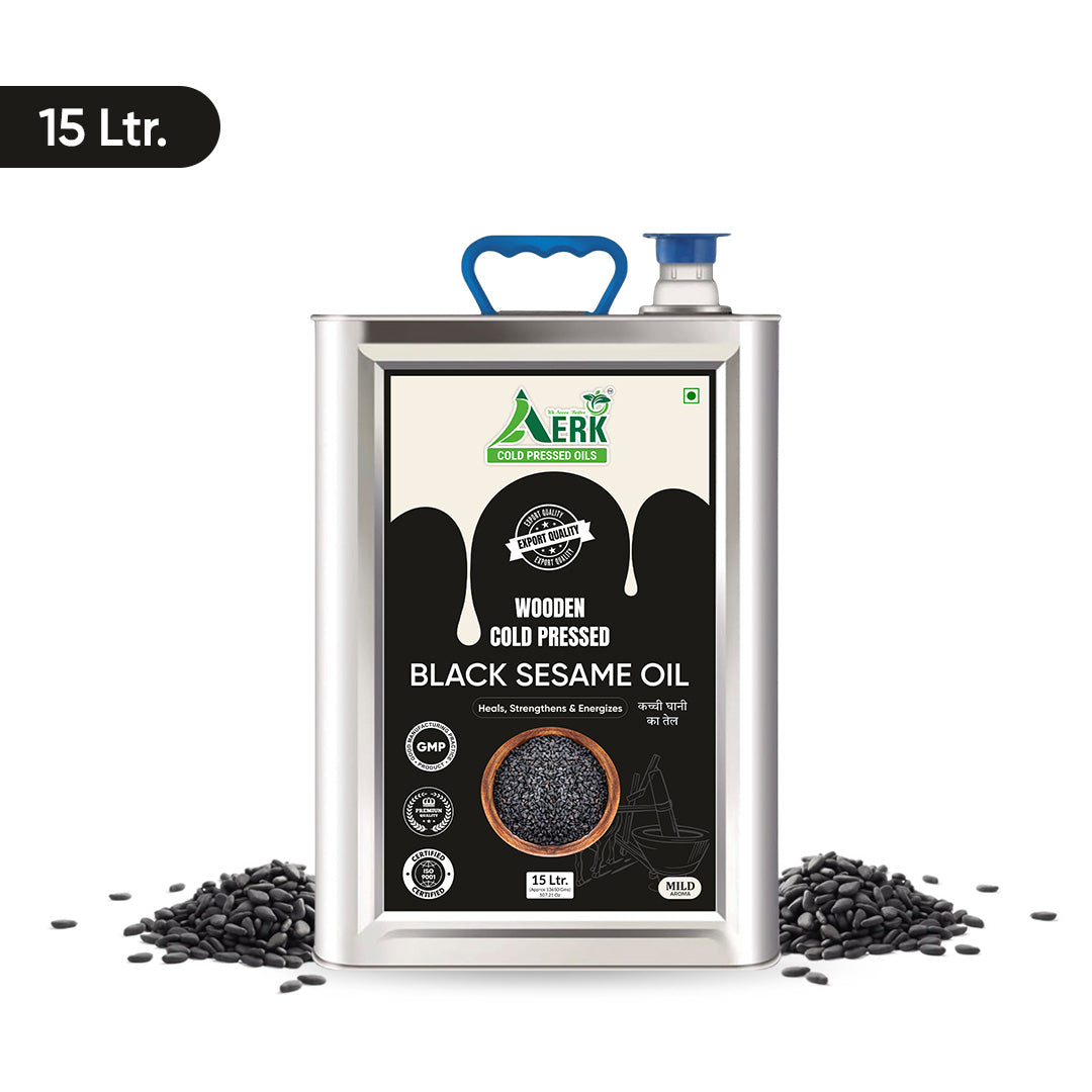 Wooden Cold Pressed Black Sesame Oil - 15 Liter