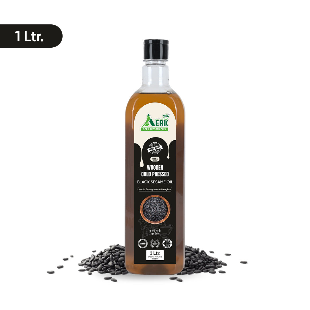 Wooden Cold Pressed Black Sesame Oil - 1 Liter