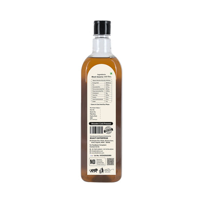 Wooden Cold Pressed Black Sesame Oil - 1 Liter