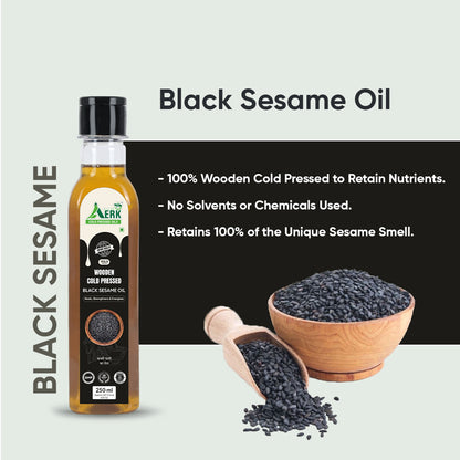 Wooden Cold Pressed Black Sesame Oil 250 ML