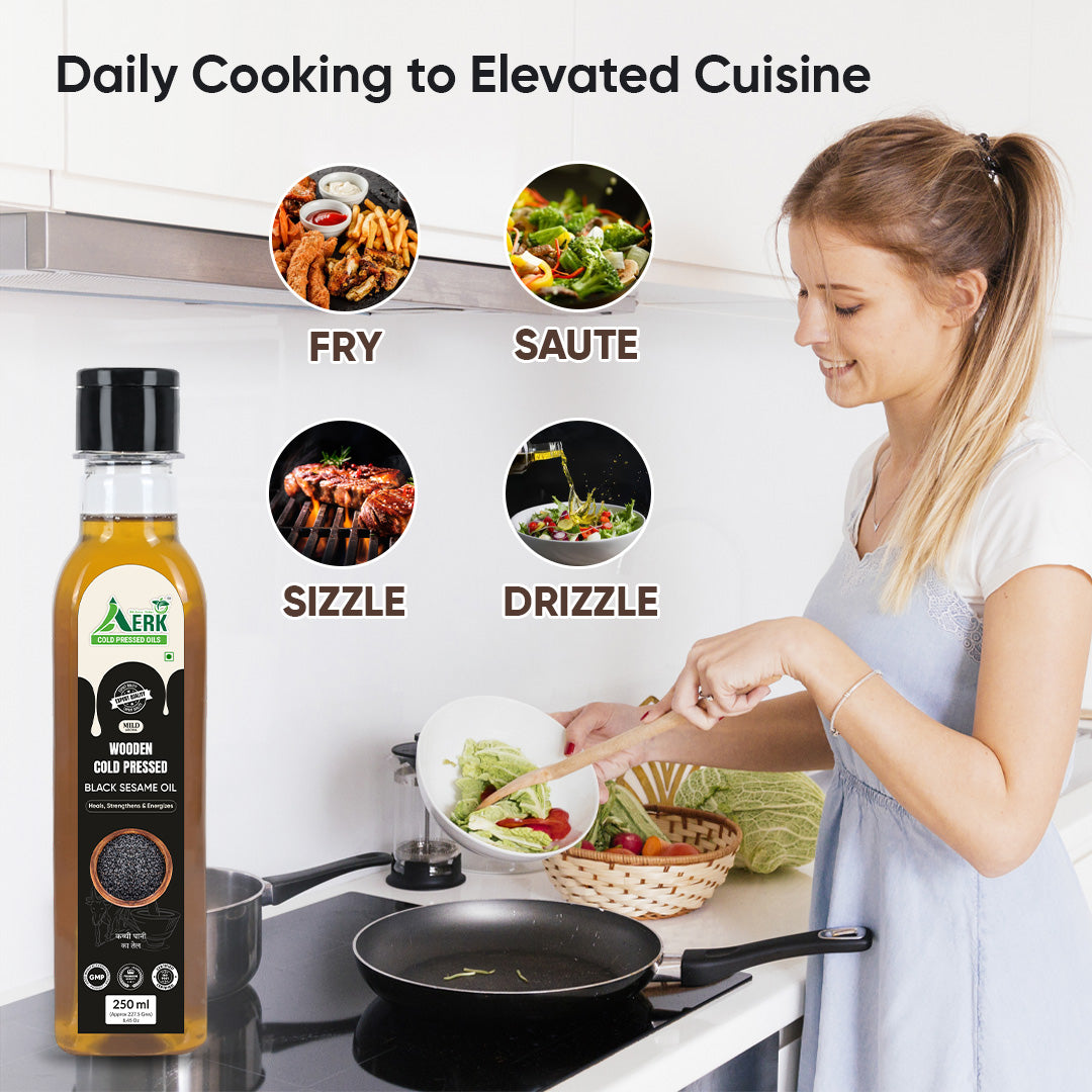 Wooden Cold Pressed Black Sesame Oil 250 ML