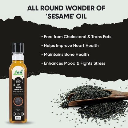Wooden Cold Pressed Black Sesame Oil 250 ML