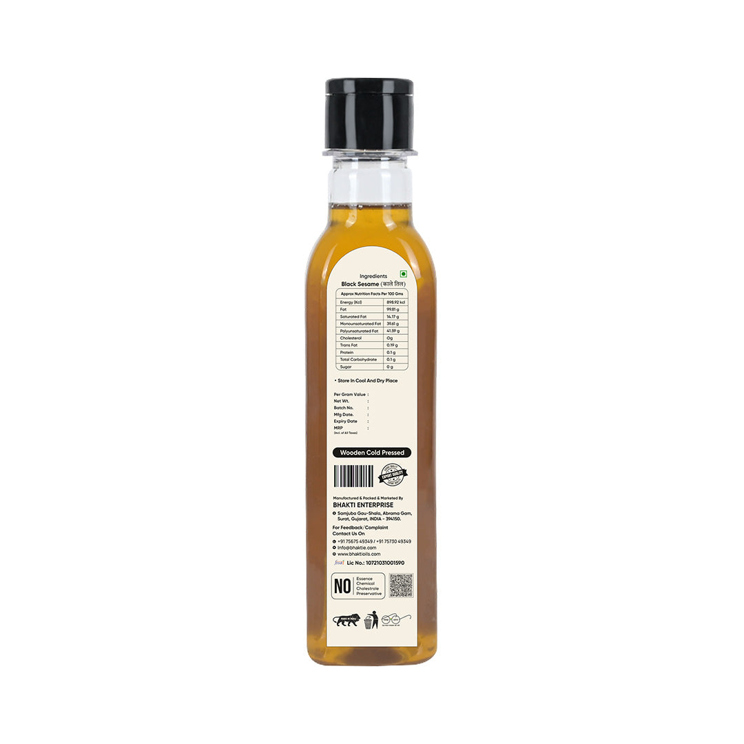 Wooden Cold Pressed Black Sesame Oil 250 ML