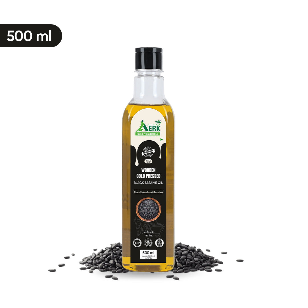 Wooden Cold Pressed Black Sesame Oil - 500 ML