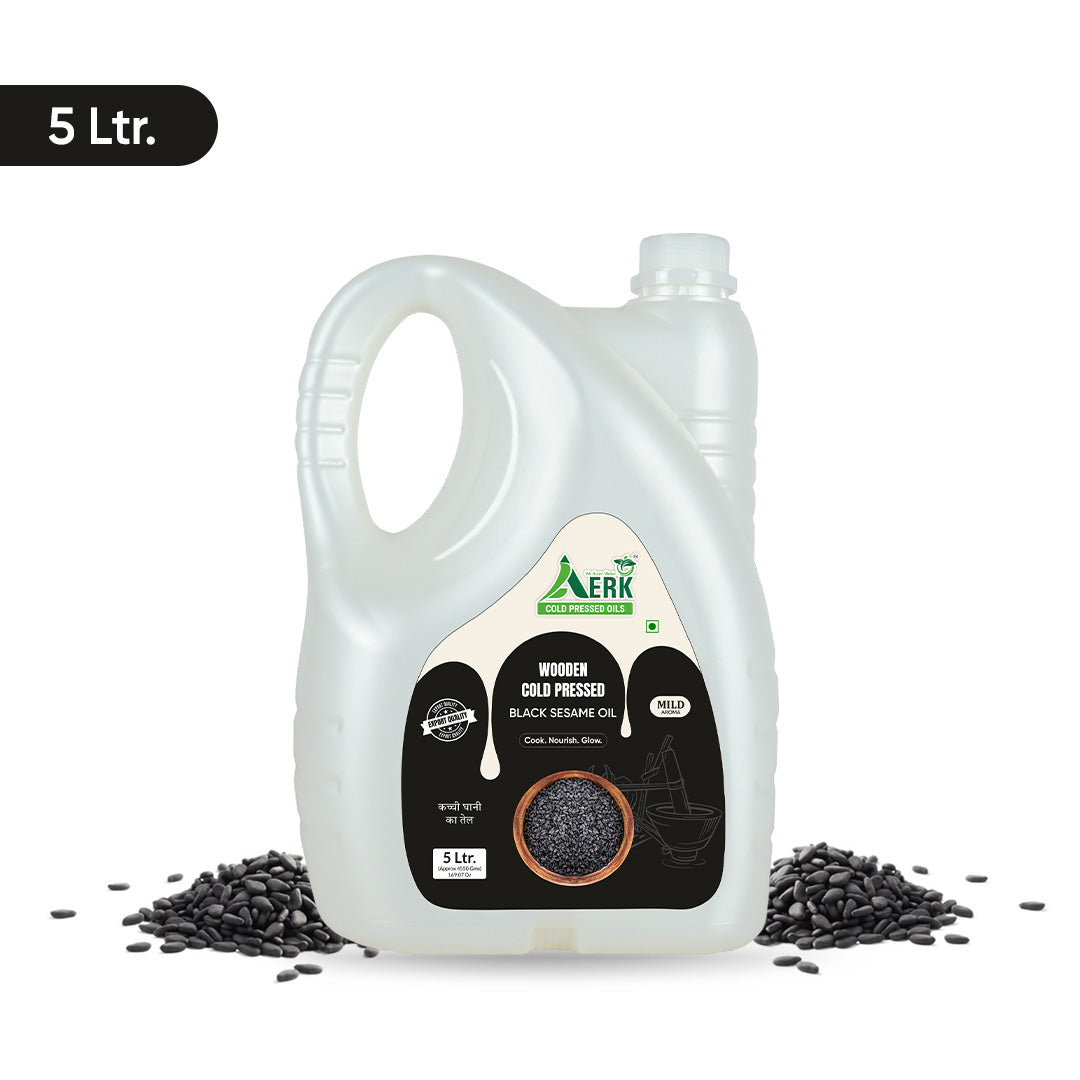 Wooden Cold Pressed Black Sesame Oil - 5 Liter