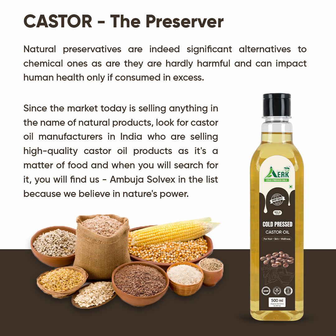 Natural cold pressed Castor Oil - 500 ML
