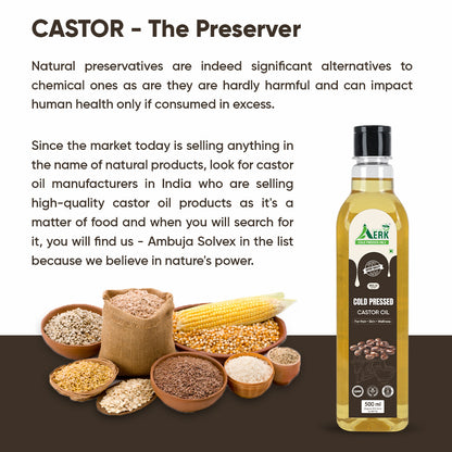 Natural cold pressed Castor Oil - 500 ML