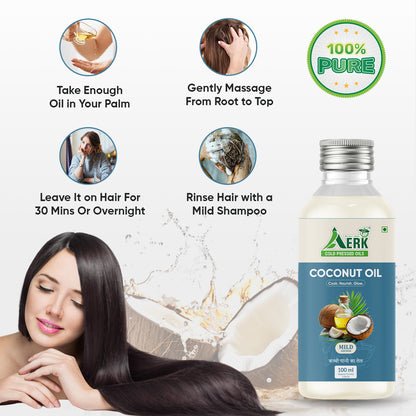 Premium Wooden Cold Pressed Coconut Oil - 100 ML