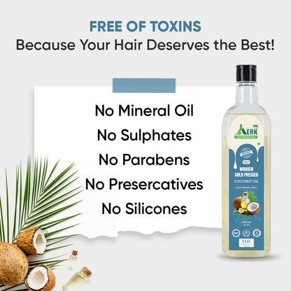Premium Wooden Cold Pressed Coconut Oil - 1 Liter