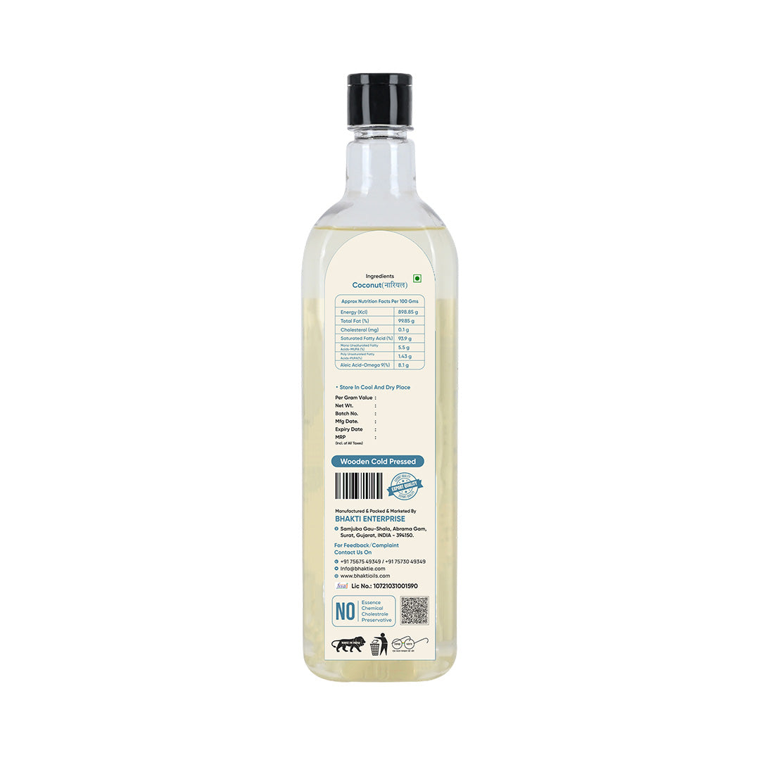 Premium Wooden Cold Pressed Coconut Oil - 1 Liter