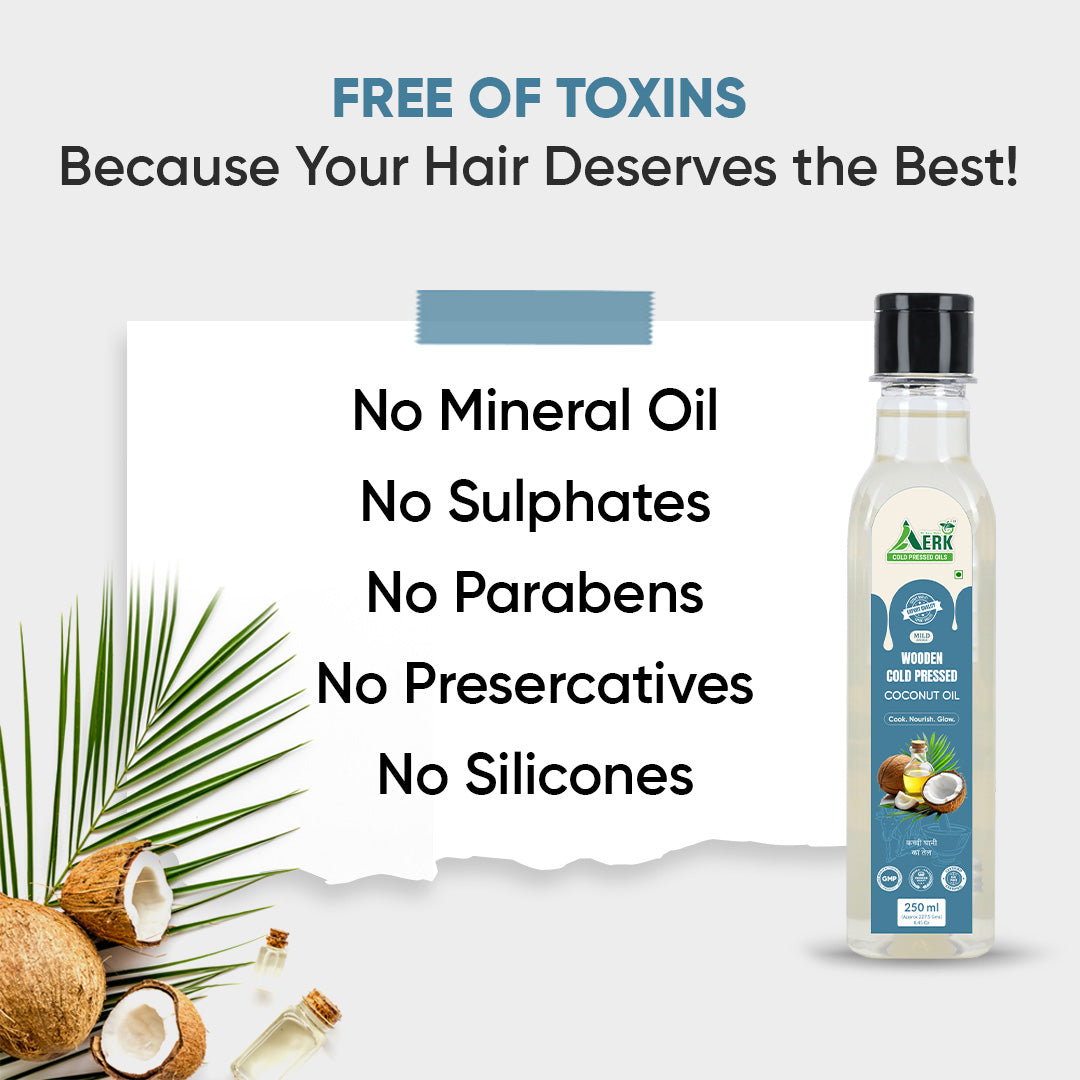 Premium Wooden Cold Pressed Coconut Oil - 250 ML