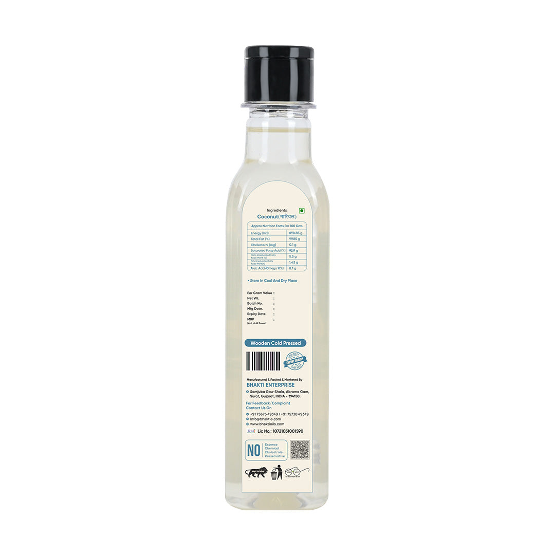 Premium Wooden Cold Pressed Coconut Oil - 250 ML