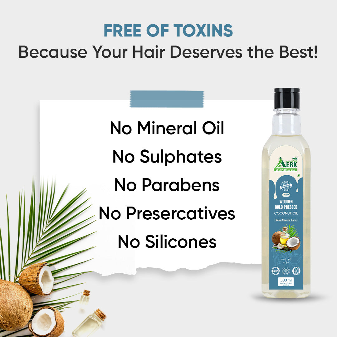 Premium Wooden Cold Pressed Coconut Oil - 500 ML