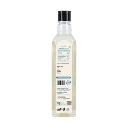 Premium Wooden Cold Pressed Coconut Oil - 500 ML