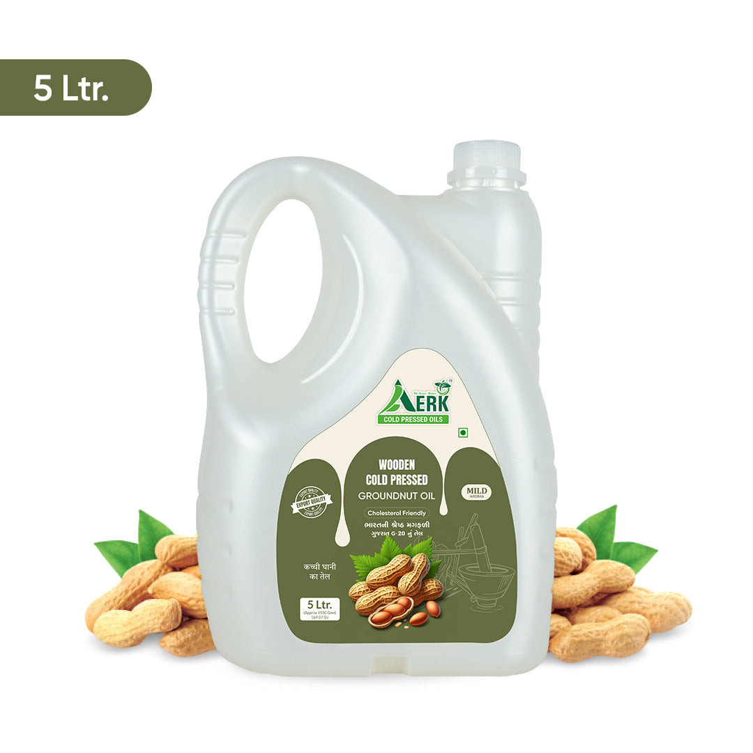 Wooden Cold Pressed Groundnut Oil - 5 Liter