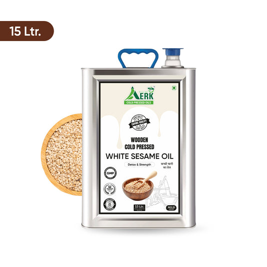Wooden cold pressed White Sesame Oil - 15 Liter