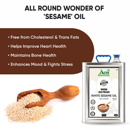 Wooden cold pressed White Sesame Oil - 15 Liter
