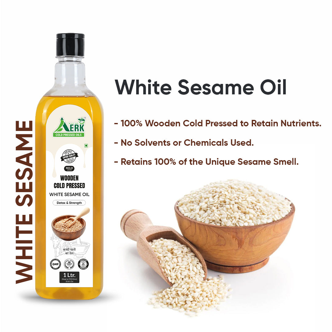 Wooden cold pressed White Sesame Oil - 1 Liter