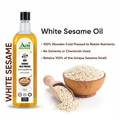 Wooden cold pressed White Sesame Oil - 1 Liter