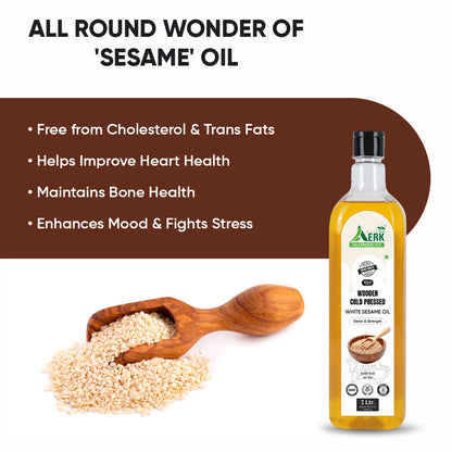 Wooden cold pressed White Sesame Oil - 1 Liter