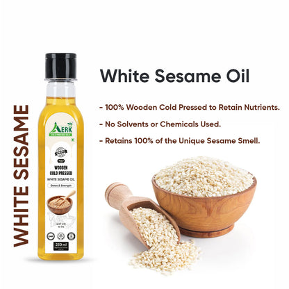 Wooden cold pressed White Sesame Oil - 250 Ml