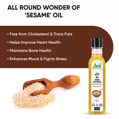 Wooden cold pressed White Sesame Oil - 250 Ml