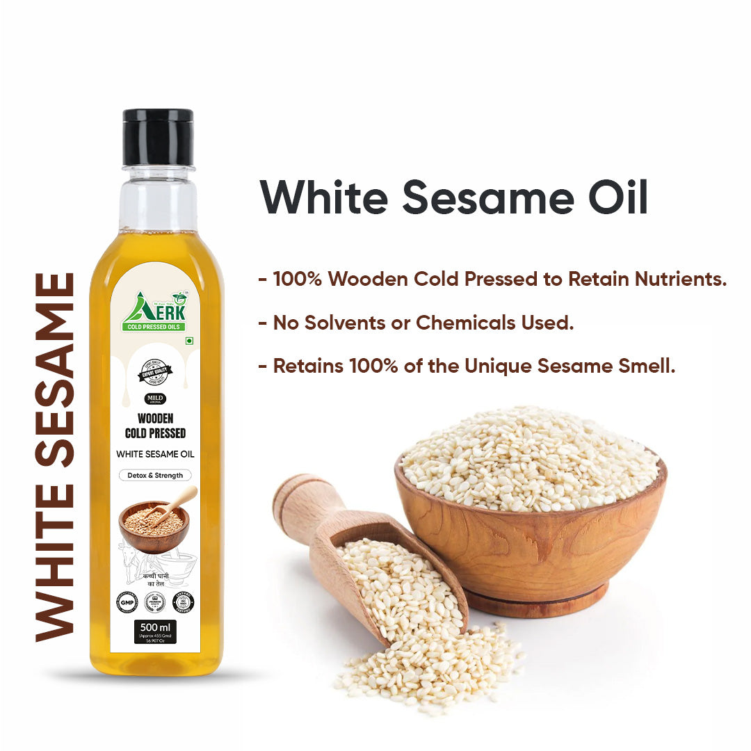 Wooden cold pressed White Sesame Oil - 500 ML