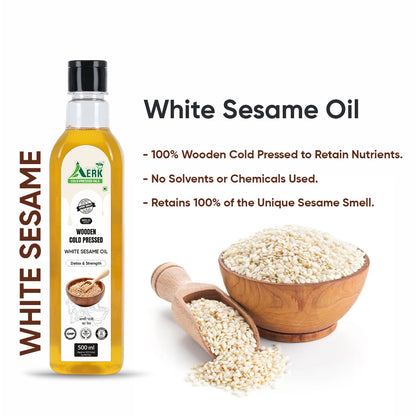 Wooden cold pressed White Sesame Oil - 500 ML